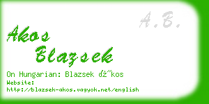 akos blazsek business card